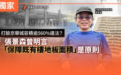 獨家／打臉京華城容積逾560%違法？ 張景森曾明言「保障既有樓地板面積」是原則