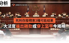 分析／死刑存廢釋憲3種可能結果 大法官端出雞肋或穿上盔甲今揭曉