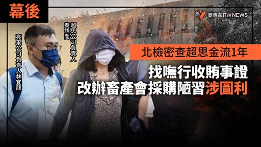 幕後／北檢密查超思金流1年找嘸行收賄事證 改辦畜產會採購陋習涉圖利