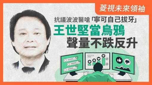 菱視未來領袖17／抗議波波醫嗆「寧可自己拔牙」 王世堅當烏鴉聲量不跌反升