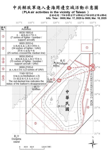 中共首度對台單日內發動２次聯合戰備警巡 國防部今公布「攻擊-2無人機」監控影像