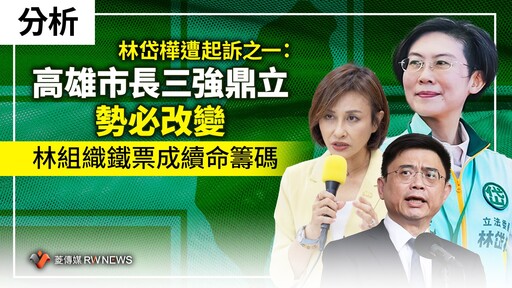分析／林岱樺遭起訴之一：高雄市長三強鼎立勢必改變 林組織鐵票成續命籌碼