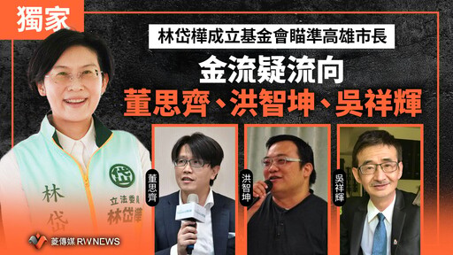 獨家／林岱樺成立基金會瞄準高雄市長 金流疑流向董思齊、洪智坤、吳祥輝