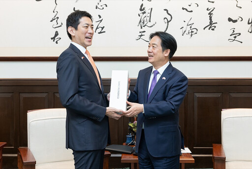 接見日前經濟安保主管大臣小林鷹之訪團 賴清德盼速洽簽台日EPA