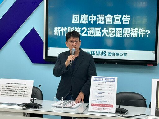 質疑補件疑點重重 林思銘籲新竹縣選委會嚴正執法