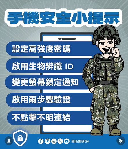 阿兵哥手機外流洩軍事資訊｜軍方：吳姓士兵目前已退伍