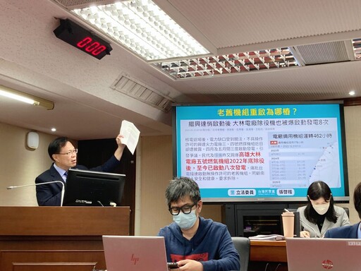 預估備轉容量率6%以下才能運轉!張啓楷秀兩份公文打臉環境部長