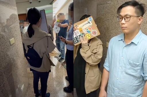【裝傻片】男女假冒記者闖立院被抓包 藍委研究室門口遭放黃菊花及抗議紙條