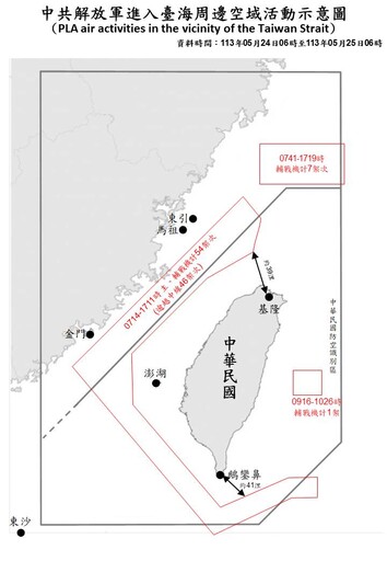 越逼越近！中國軍演後持續擾台 47架次跨海峽中線距基隆僅39浬