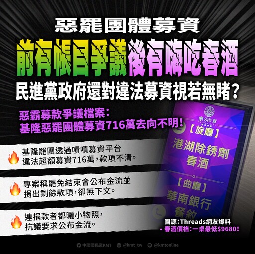 罷免李彥秀團體遭爆「吃近萬元春酒」 藍營控違法募資：政府視若無睹