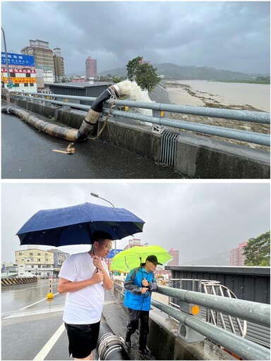 凱米颱風龐大雨量 南投貓羅溪暴漲