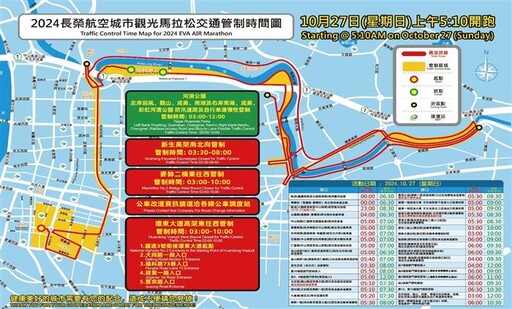 2024長榮航空城市觀光馬拉松活動交管