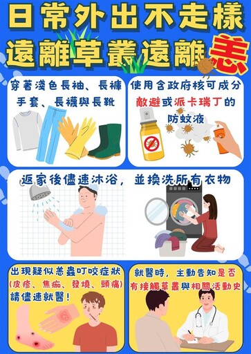 南投縣今年恙蟲症已確診3例 衛生局籲小心防範