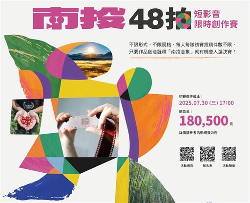 「南投48拍」短影音限時創作賽徵件至7/30