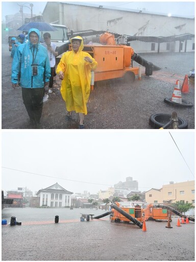 雨彈炸彰化 王惠美調派抽水機加速消退積水