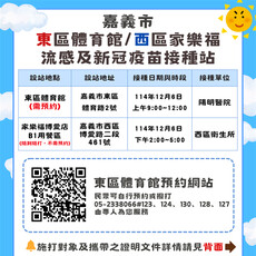 嘉義市衛生局12/6 「打疫苗顧健康還可抽iPhone」