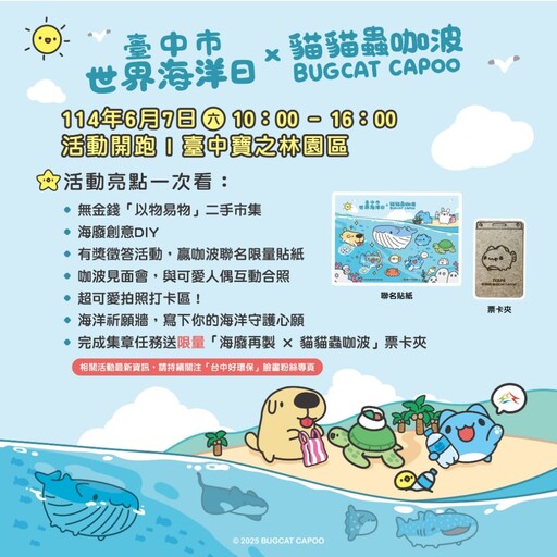 海洋廢棄物變潮品 中市推咖波聯名環保票卡夾