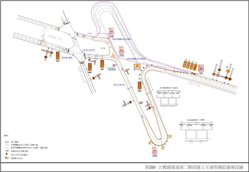 注意改道 二重疏洪道5號越堤道北側道路6/10中午起封閉