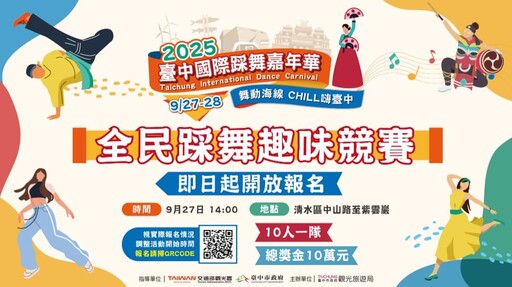 街道就是舞台 2025台中全民踩舞趣味競賽開放報名