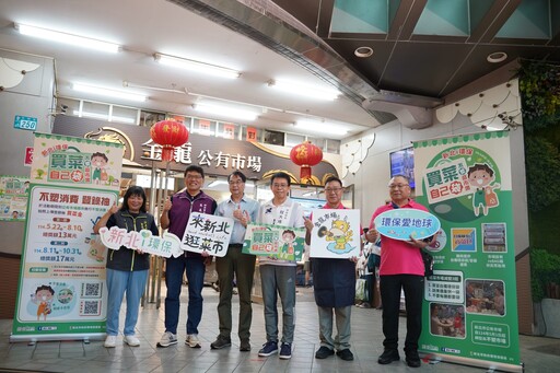 推動「不塑市場」 新北環保局、市場處首長逛市場 示範不塑消費