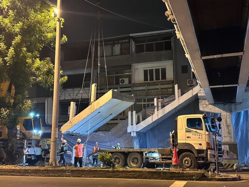 城市通行更安全! 中市建設局三天高效拆除天橋 市民直呼便利