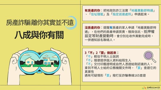 「地政防詐三寶」阻斷不動產詐騙行為 廣邀市府同仁響應
