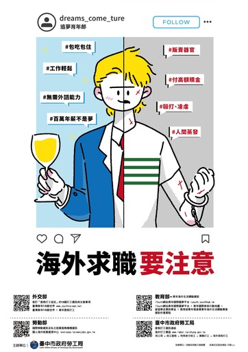 小心詐騙保安全! 中市勞工局提醒海外求職停看聽