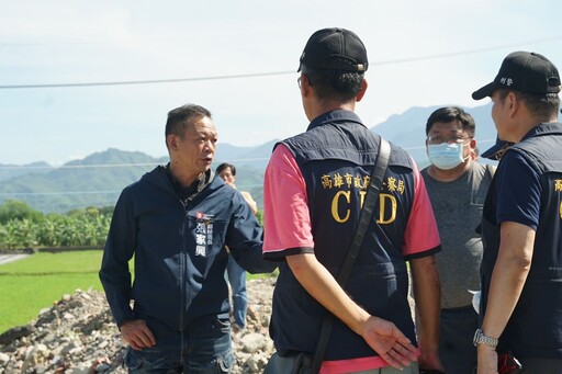 「密集地毯式巡查」不中斷 張家興副秘書長率隊查勘美濃盜採熱區 源頭監管查緝防堵不法