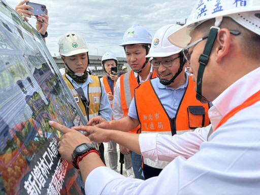 視察林口交流道南出北入匝道改善工程 侯友宜：盼提前完工提升道路服務水準