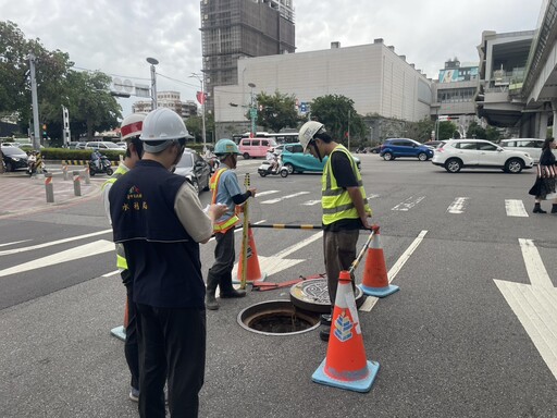因應鳳凰颱風來襲 中市府加強雨水下水道維護抽檢 確保設施排水暢通