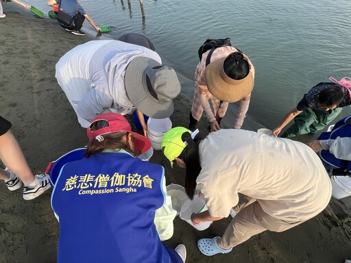 嘉義慈悲協會舉辦「琉璃大放流」 十萬蟹苗重返大海 讓生命再度呼吸