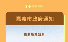 鳳凰颱風遠離減弱 嘉義市明照常上班上課、籲防強風豪雨