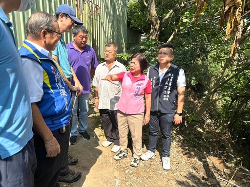 神岡大甲溪保安林地土石崩塌 楊瓊瓔會勘爭取林業署臺中分署整治