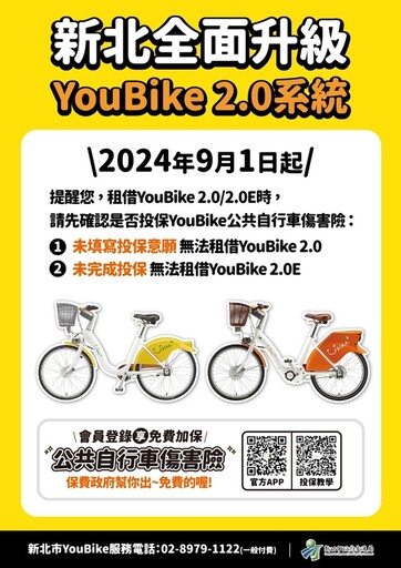 新北桃園YouBike全面升級2.0系統