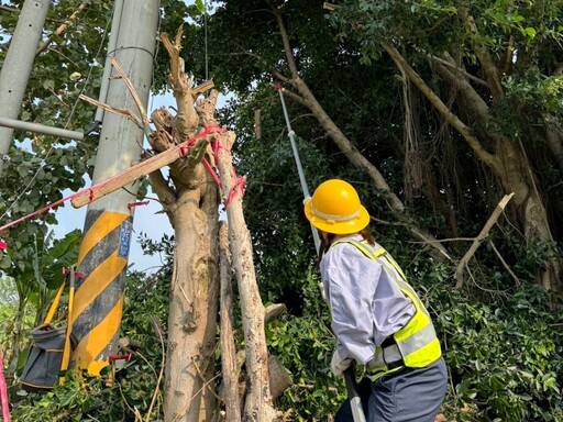 山陀兒直逼 台電全力戒備防颱 通報查詢停復電請利用網路