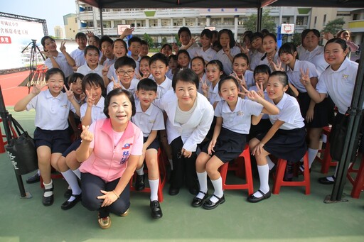 中市大明國小校舍龜裂拆除 盧秀燕主持重建動土典禮