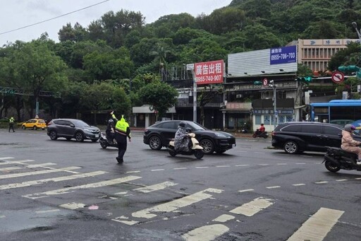 康芮颱風橫掃過境 北市警強化交通管制疏導作為