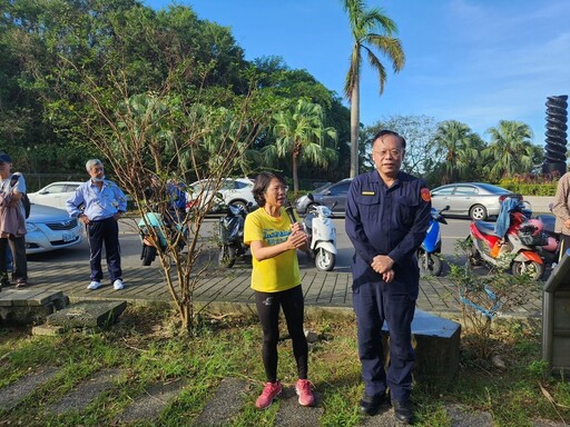 基二警攜手議員呂美玲至役政公園防詐宣導 運動守護健康同時不忘守護財產安全