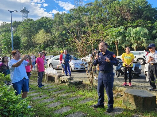 基二警攜手議員呂美玲至役政公園防詐宣導 運動守護健康同時不忘守護財產安全