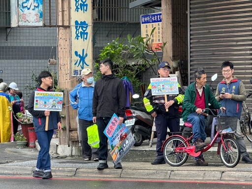 基三分警宣導行人交通安全 讓 行人有序 成為你我共識