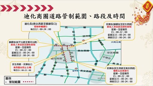 臺北年貨大街開張囉 大同分局加強維護交通順暢與秩序