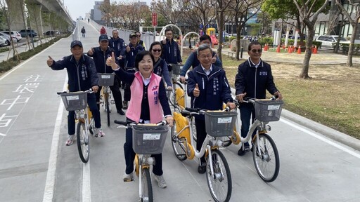 自行車與平面車輛不再爭道 台中潭子「綠空廊道自行車跨橋」完工