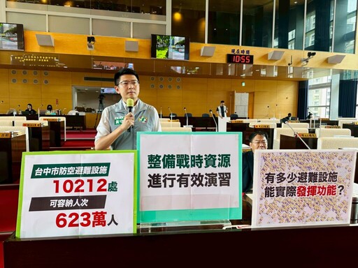 兩岸情勢緊張 中市議員建議實際操演防空避難