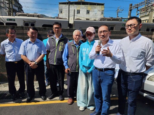 瑞芳高工、阿美家園邊坡坍方搶修完成 侯友宜視察關心安全