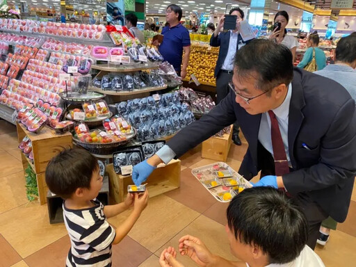 黃偉哲台南芒果外銷日本 關西超市首度上架