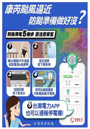 康芮颱風逼近 台電提前進駐屏東防颱部署