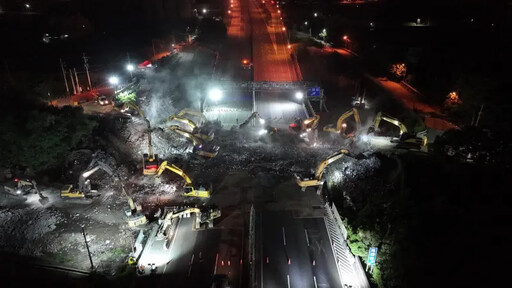 國道1后里段跨橋作業 南、北雙向全線封閉