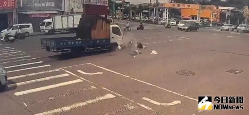 機車騎士斑馬線鬼切竄出 遭直行貨車撞飛亡