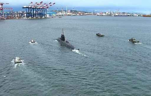 台灣國際造船進行海鯤軍艦第2次海上測試