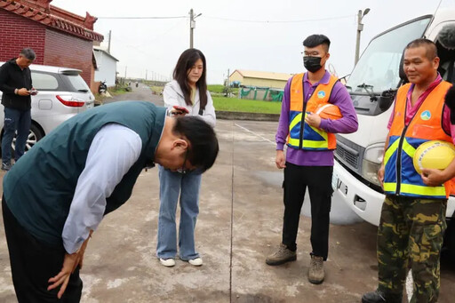 黃偉哲感謝災後清運清潔隊及跨縣市支援